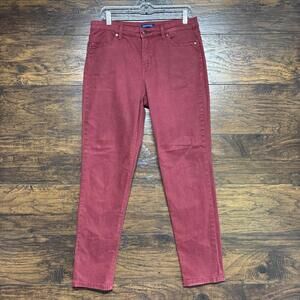 Bandolino Women's Jeans - Tapered Red Stretch Denim - 31" Inseam Size 10